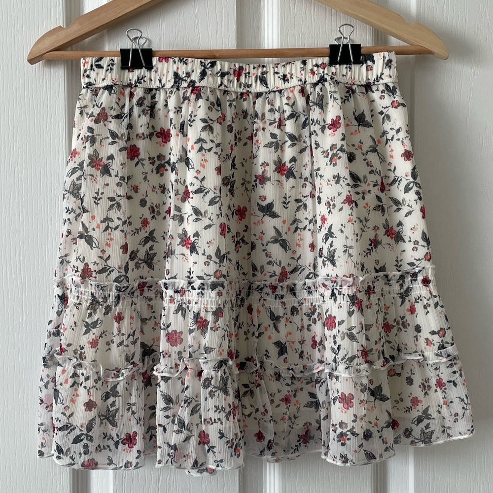 Abercrombie & Fitch floral tiered skirt size S